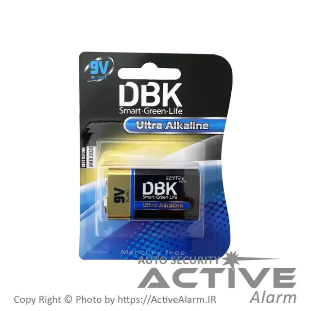 باطری کتابی DBK دی‌بی‌کی 9 ولت 6LR61 اولترا آلکالاین