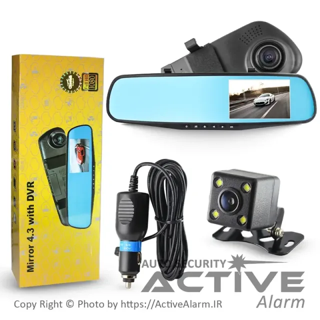مانیتور آینه‌ای DVR خودرو دو دوربین چیتا مدل 4.3 اینچ