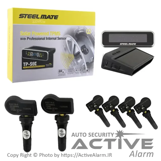 نمایشگر و سنسور باد لاستیک استیل میت مدل TP-S9I