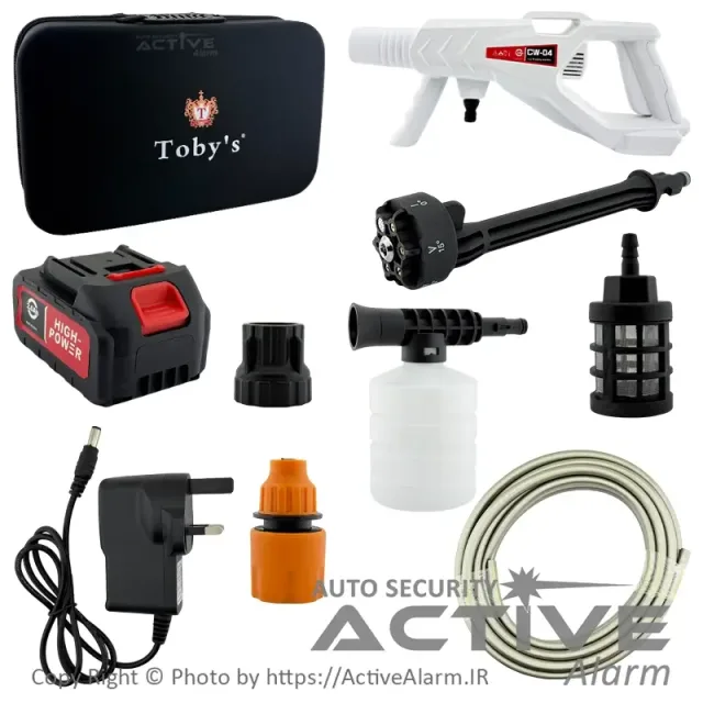 کارواش شستشوی دستی بی‌سیم Toby's مدل CW-04 با باتری لیتیومی