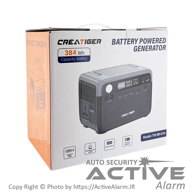 اینورتر و پاور بانک CREATIGER مدل TW-BK-010 ظرفیت 384Wh