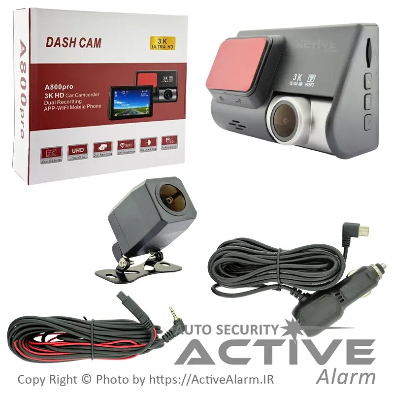 دوربین ثبت وقایع DashCam مدل A800-Pro دو دوربین