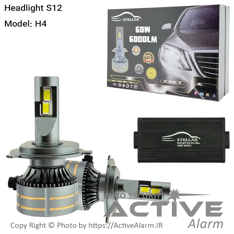 هدلایت و چراغ LED خودرو Stellar مدل S12 Pro Max