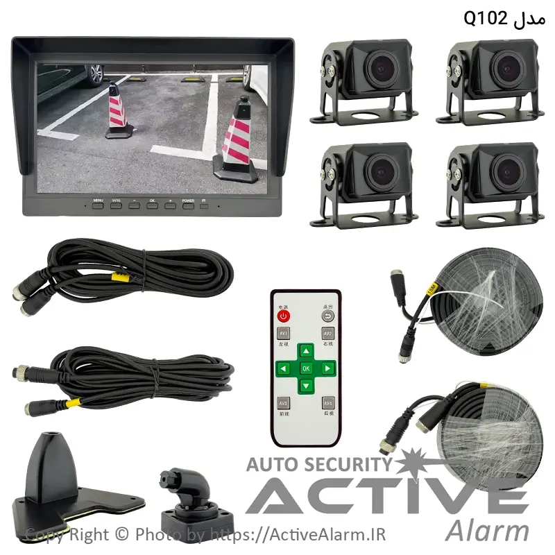 دوربین ثبت وقایع کامیون و تریلی مدل Q102 چهار دوربین