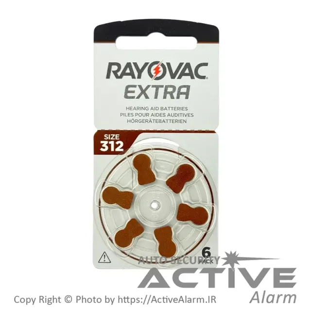 باتری سمعک ریوواک RAYOVAC سایز 312 (بسته ۶ تایی)