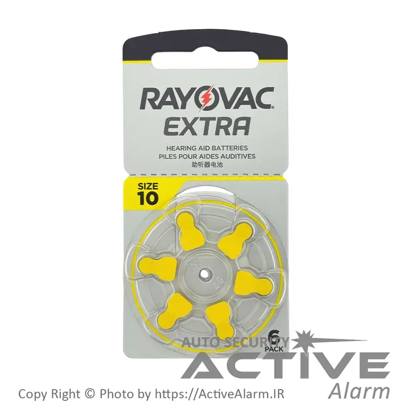 باتری سمعک ریوواک RAYOVAC سایز 10 (بسته ۶ تایی)
