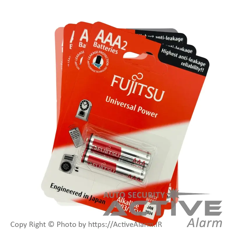باتری نیمقلمی فوجیتسو Fujitsu AAA آلکالاین 1.5 ولت (LR03)