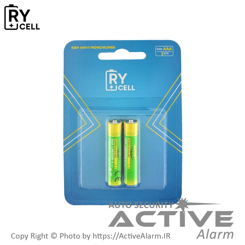باتری نیم‌قلمی رایسل RYcell AAA آلکالاین 1.5 ولت (LR03)