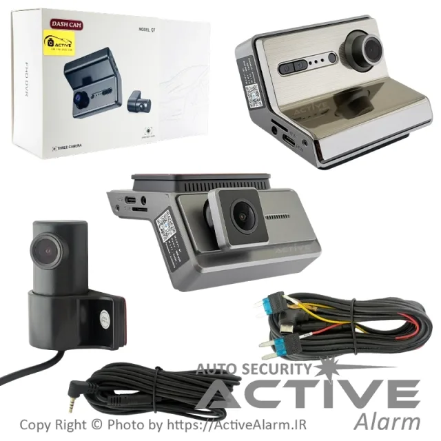 دوربین ثبت وقایع DashCam مدل Q7-WiFi با کیفیت 2K [سه دوربین]