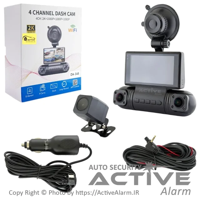 دوربین ثبت وقایع DashCam مدل DA-348-WiFi با کیفیت 2K [چهار دوربین]
