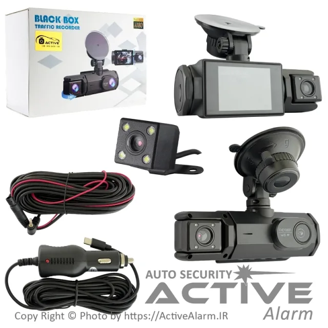 دوربین ثبت وقایع BLACK BOX مدل DA-213-WiFi با کیفیت FHD [سه دوربین]
